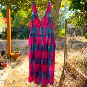 Vintage Plaid Sun Dress
